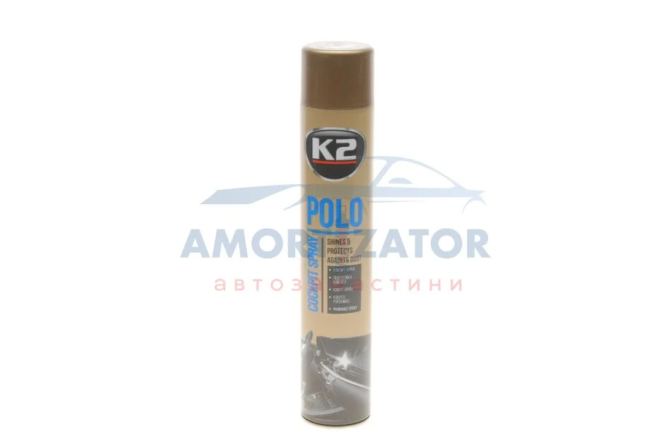 Поліроль для торпедо "кава" / PERFECT POLO COCKPIT SPRAY 750ML COFFEE K2 K407KA1 (фото 1)