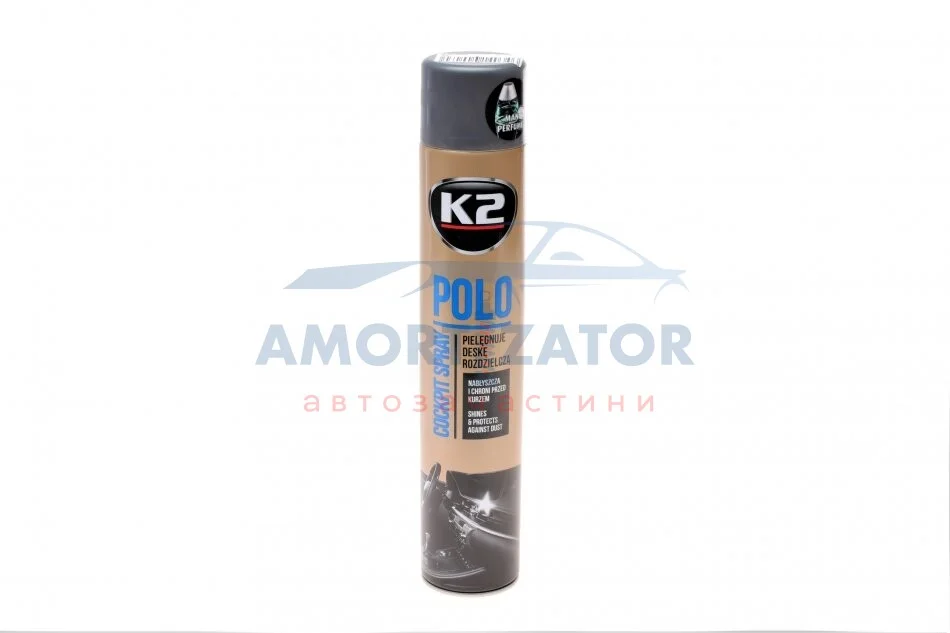Поліроль для торпедо "чоловічий аромат" / PERFECT POLO COCKPIT SPRAY 750ML MAN K2 K407MA0 (фото 1)