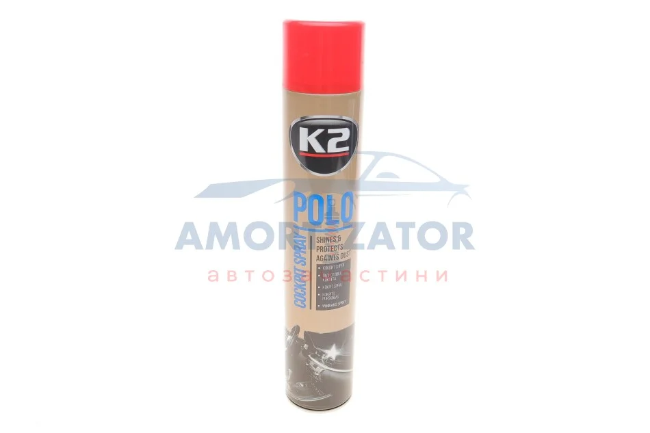 Поліроль для торпедо "полуниця" / PERFECT POLO COCKPIT SPRAY 750ML STRAWBERRY K2 K407TR1 (фото 1)