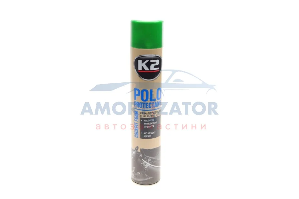Поліроль для торпедо "зелений чай" з мікрофіброю/ POLO PROTECTANT 750ML GREEN TEA K2 K418ZH (фото 1)