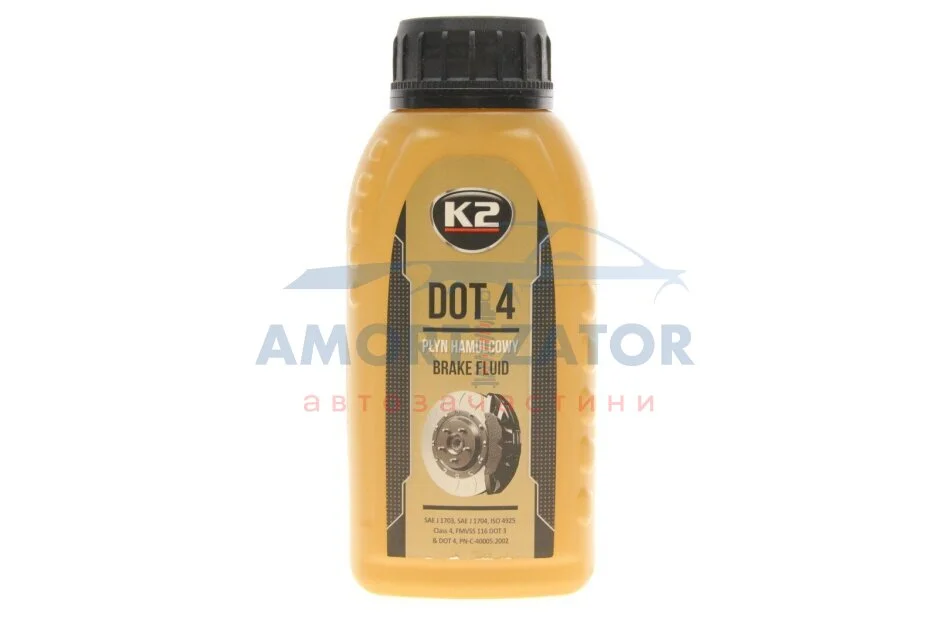 Гальмівна рідина / TURBO DOT 4 BRAKE FLUID 250ML K2 T124 (фото 1)