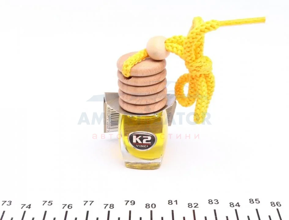 Автомобільний ароматизатор (освіжувач) повітря "лимон" / VINCI VENTO SOLO REFILL LEMON 8ML K2 V408 (фото 1)