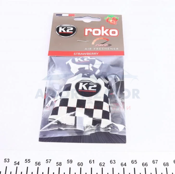 Автомобільний ароматизатор (освіжувач) повітря "полуниця" / VINCI ROKO RACE STRAWBERRY 25G K2 V820R (фото 1)