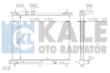 HYUNDAI Радіатор системи охолодження двигуна i10 1.1 08- Kale 341970