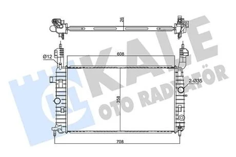 OPEL Радіатор охолодження двиг. Meriva A 1.4/1.8 KALE 342070