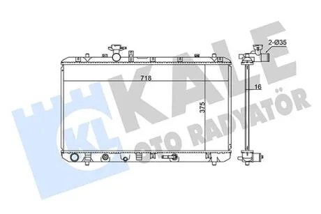 SUZUKI Радіатор сист. охолодження SX4 1.6 06-, Fiat Sedici KALE 342120