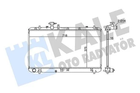 FIAT радіатор охолодження Sedici,Suzuki SX4 1.6 KALE 342125