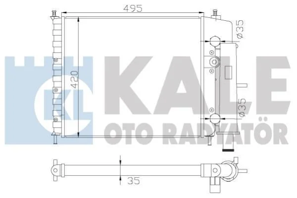 FIAT радіатор охолодження Brava,Marea 1.4/1.6 KALE 342270 (фото 1)