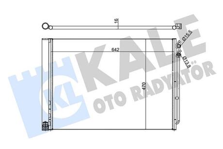 BMW Радіатор кондиціонера (конденсатор) з осушувачем 5 F10, 6, 7 F01 Kale 342415