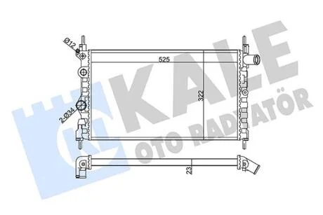 OPEL радіатор охолодження Kadett E 1.3/1.4 KALE 342430