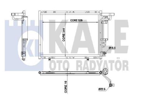 FORD Радіатор кондиціонера (конденсатор) B-MAX 1.5 TDCi 12-, FIESTA VI 08- Kale 342520