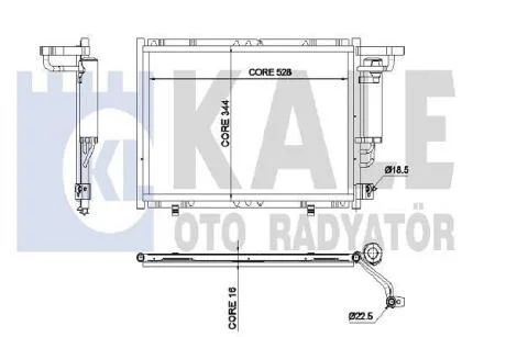 FORD Радіатор кондиціонера (конденсатор) B-MAX 1.5 TDCi 12-, FIESTA VI 08- KALE 342520