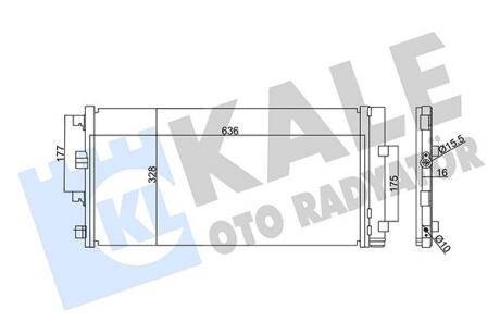 RENAULT Радіатор кондиціонера (конденсатор) з осушувачем Duster 10- Kale 342840