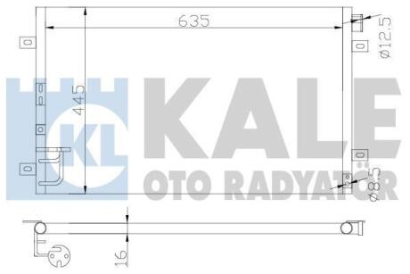 KIA Радіатор кондиціонера (конденсатор) Sorento I 02- Kale 343115