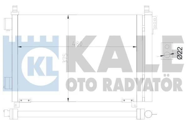 NISSAN Радіатор кондиціонера (конденсер) MICRA IV (K13K, K13KK) 1.2 10- KALE 343170 (фото 1)