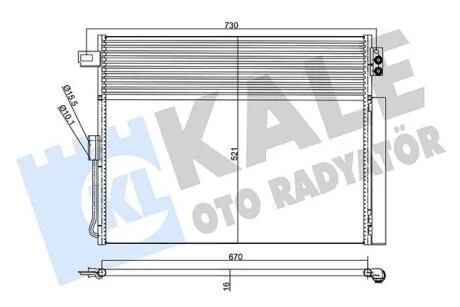 JEEP Радіатор кондиціонера (конденсатор) з осушувачем Grand Cherokee IV 3.0/6.4 10- KALE 343185