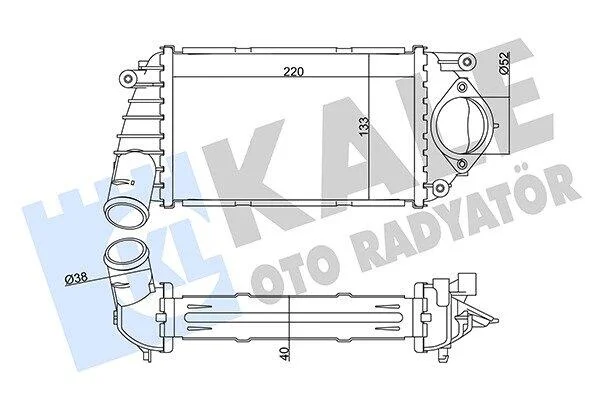 VW Інтеркулер Polo 1.4TDI,Seat Arosa 99- KALE 344760 (фото 1)