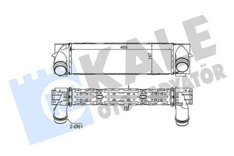 BMW інтеркулер X3 F25,X4 F25 2.0d/2.8i 10- KALE 344835