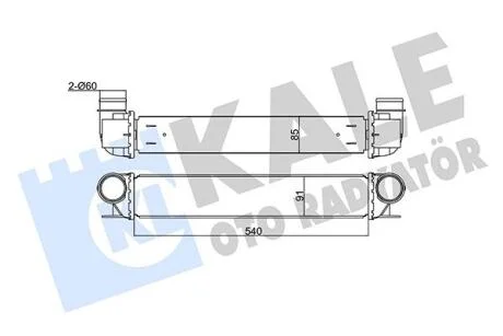 BMW Інтеркулер 5 E39,7 E38 2.0d/4.0d KALE 344850
