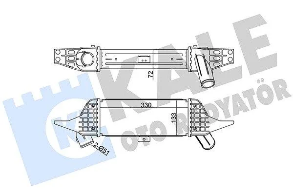 HYUNDAI Інтеркулер H-100 2.5TD 06- KALE 344940 (фото 1)