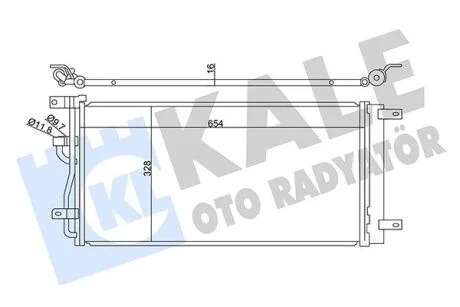 OPEL Радіатор кондиціонера (конденсатор) Antara, Chevrolet Antara 2.0/2.2CDTI 10- KALE 345325