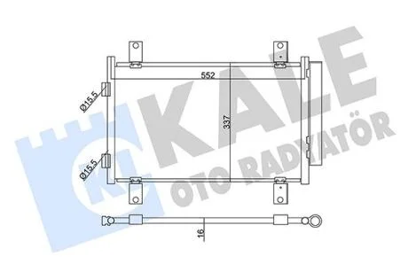 CITROEN Радіатор кондиціонера (конденсатор) Jumper, Fiat Ducato, Peugeot 2.0/2.8HDI 02- KALE 345350