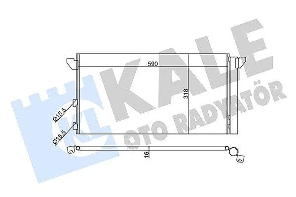 FIAT Радіатор кондиціонера (конденсатор) з осушувачем Panda 03- KALE 345675 (фото 1)