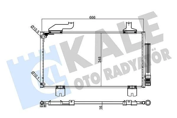HONDA Радіатор кондиціонера (конденсатор) Accord VIII 2.0/2.4 08-, Accord IX 2.4 14- KALE 345715 (фото 1)