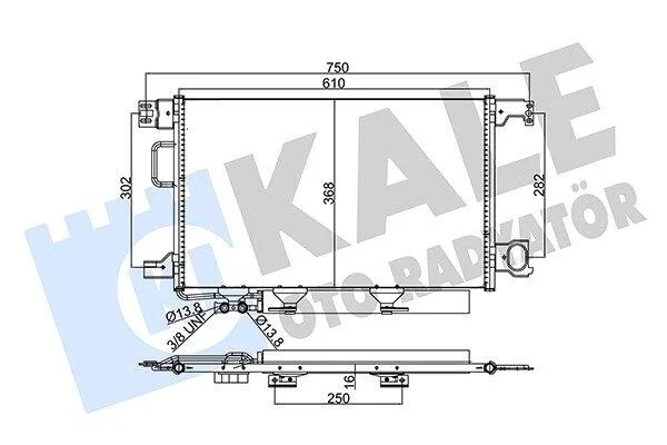 DB Радіатор кондиціонера (конденсатор) W203 06- KALE 345755 (фото 1)