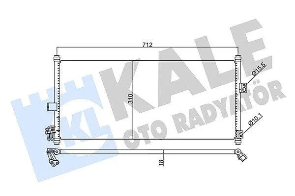 NISSAN Радіатор кондиціонера (конденсатор) Almera II 00- KALE 345790 (фото 1)