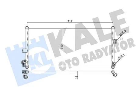 NISSAN Радіатор кондиціонера (конденсатор) Almera II 00- KALE 345790