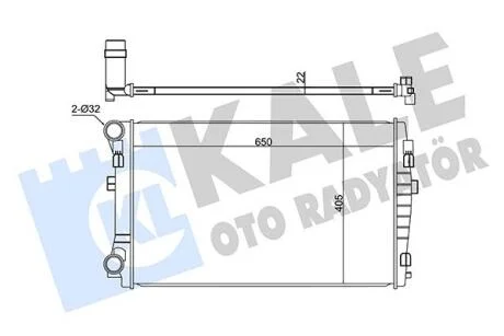VW Радіатор охолодження Golf VII, Passat 13-,Audi A3 13-,Skoda Octavia III KALE 345840