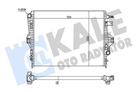 VW Радіатор охолодження двиг. Touareg, Porsche Cayenne 3.0/3.0TDI KALE 345870