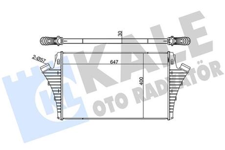 OPEL Інтеркулер Signum, Vectra C, Saab 9-3, Cadillac BLS 2.0 16V Turbo/2.2DTI 16V 02- Kale 346000