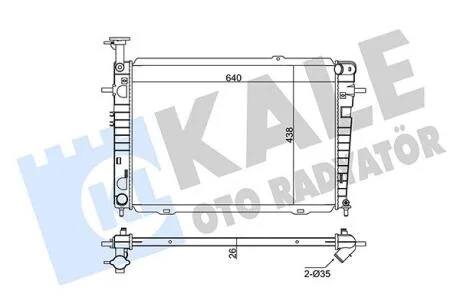 HYUNDAI Радиатор охлаждения Tucson,Kia Sportage 2.0 04- KALE 346235