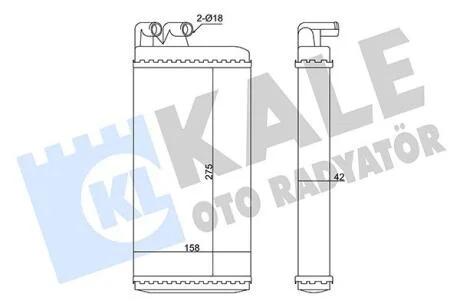 AUDI Радіатор опалення 100/200,A6,V8 KALE 346240