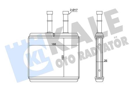 CHEVROLET Радіатор опалення Aveo,Lanos Kale 346325