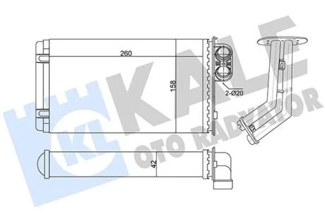 RENAULT Радіатор опалення Laguna I KALE 346425