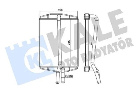 FORD Радіатор опалення Fiesta IV, Фургон 95- KALE 346535