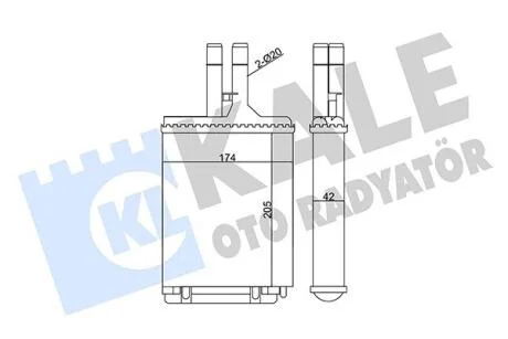 OPEL Радіатор опалення Vectra B KALE 346675
