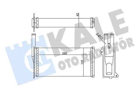 FORD Радіатор опалення Escort VI, Scorpio I,II, Sierra KALE 346760