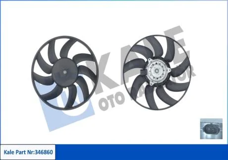 VW Вентилятор радіатора Audi A4 07-,A5/6/7,Q5,Seat KALE 346860