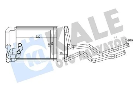 HYUNDAI Радіатор опалення Elantra 06- KALE 347335