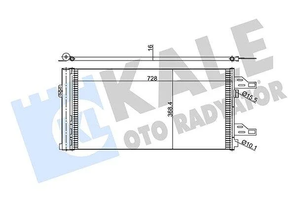 CITROEN Радіатор кондиціонера (конденсатор) Jumper, Fiat Ducato, Peugeot 06- KALE 347465 (фото 1)