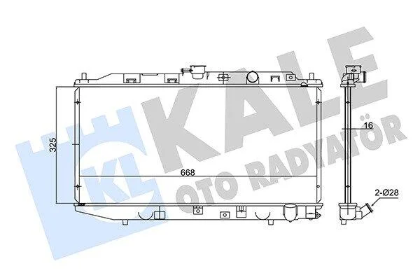 HONDA Радіатор охолодження двиг Civic II, IV 1.5/1.6 KALE 347540 (фото 1)