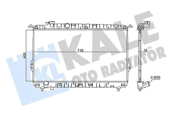 HYUNDAI радіатор охолодження Sonata IV,Grandeur,Kia Magentis 2.0/3.5 98- KALE 347810 (фото 1)