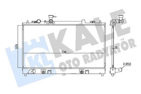 MAZDA радіатор охолодження Mazda 6 1.8/2.3 02- KALE 347880