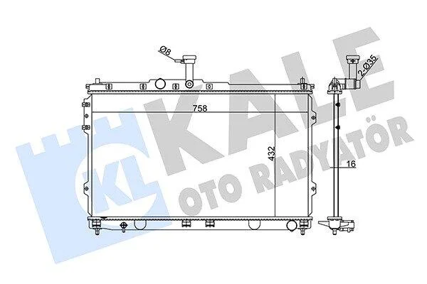HYUNDAI радіатор охолодження H-1 2.4/2.5CRDi 08- KALE 348345 (фото 1)
