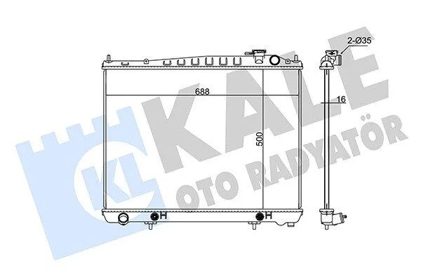 NISSAN Радіатор охолодження Pathfinder 3.3/3.5 97- KALE 348410 (фото 1)