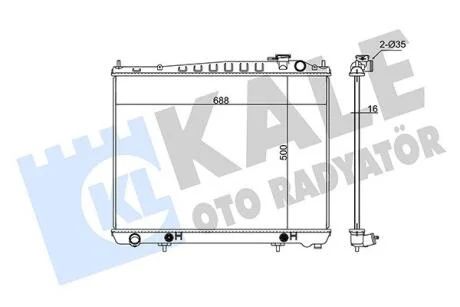 NISSAN Радіатор охолодження Pathfinder 3.3/3.5 97- KALE 348410